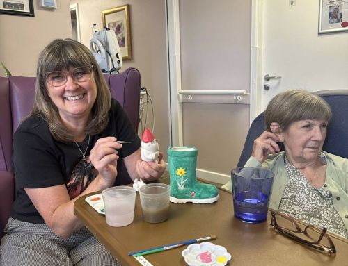 A lovely afternoon spent pottery painting with Michelle on Oak Suite.